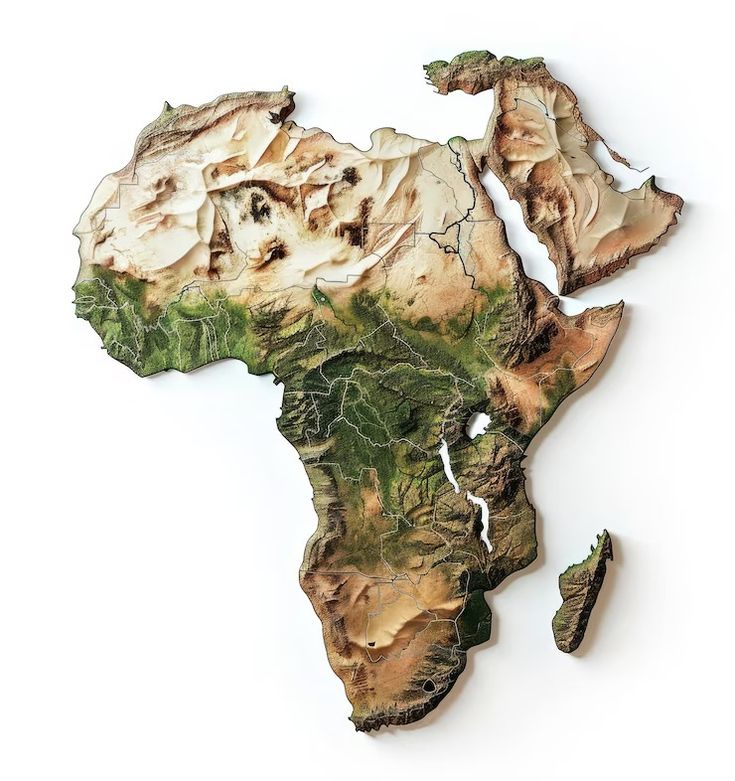 Relief map of Africa